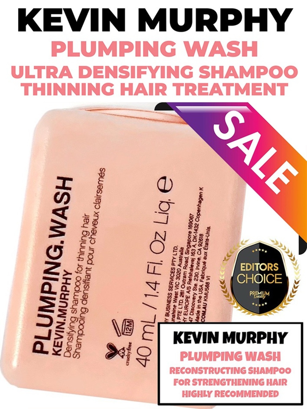 KEVIN MURPHY Plumping Rinse Density Conditioner For Thinning Hair TRAVEL SIZE